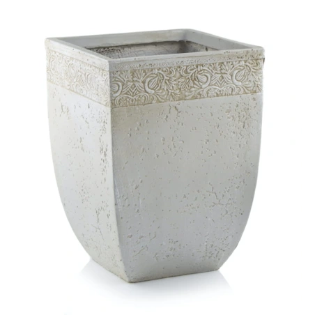 Flowerpot, decorative, square, 36×51 cm, beige