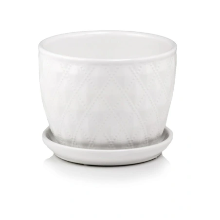 Flowerpot with saucer, 13×17 cm