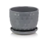 Flowerpot with saucer, 13×17 cm