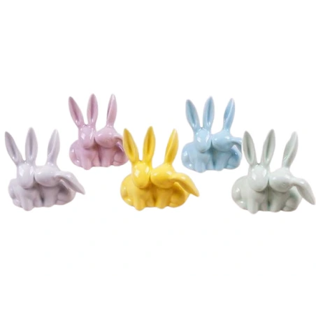 Ceramic Decoration - Rabbits, 6,5×7,5 cm