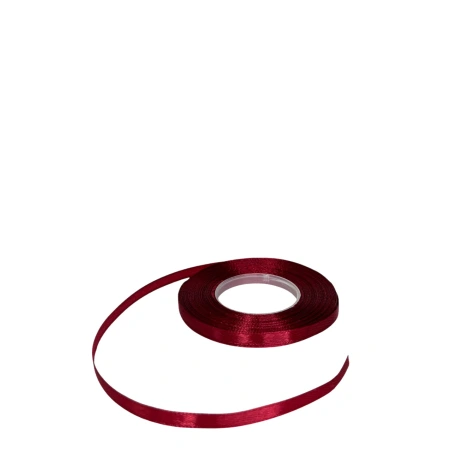 Single-sided satin ribbon, dark red