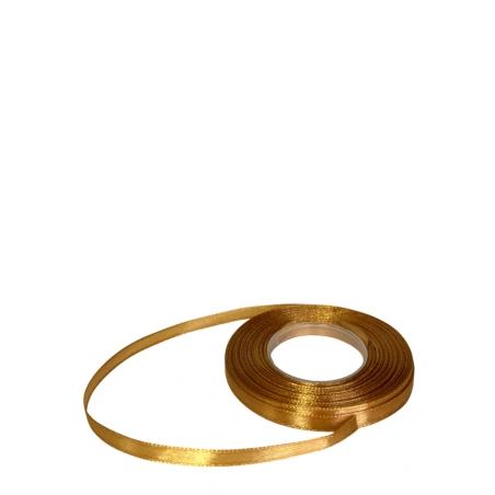 Single-sided satin ribbon, gold color