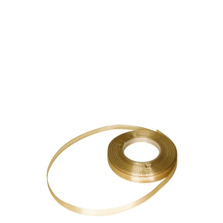 Single-sided satin ribbon, gold color