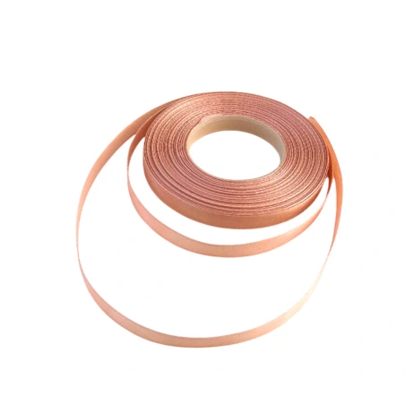Single-sided satin ribbon, pink beige