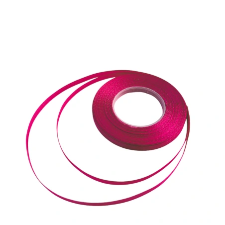 Single-sided satin ribbon, fuchsia color