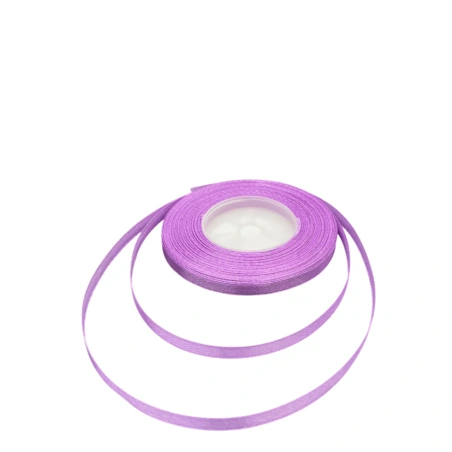 Single-sided satin ribbon, purple lavender color
