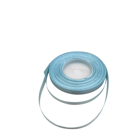 Single-sided satin ribbon, light blue