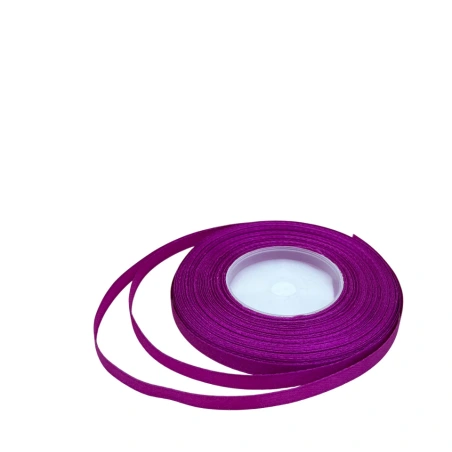 Single-sided satin ribbon, purple color