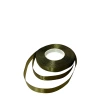Single-sided satin ribbon, dark moss green