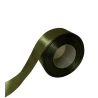 Single-sided satin ribbon, dark moss green