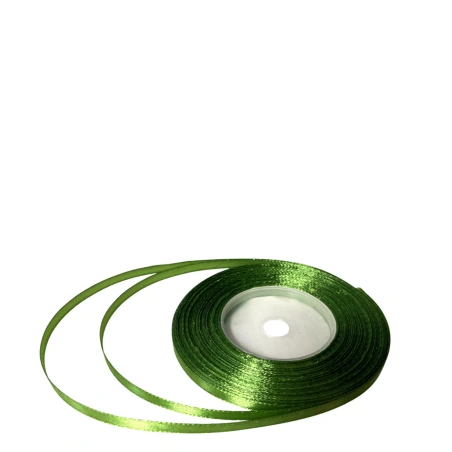 Single-sided satin ribbon, bud green