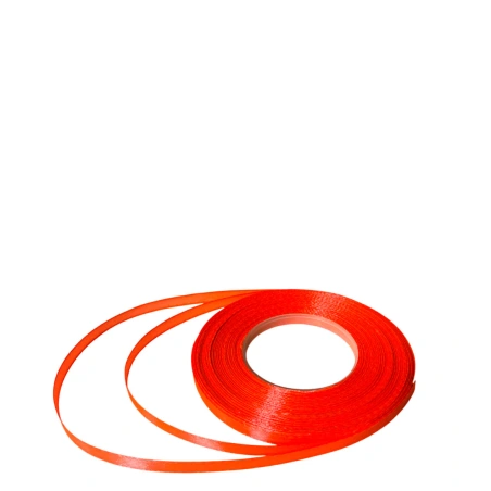 Single-sided satin ribbon, neon orange