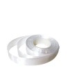 Single-sided satin ribbon, white