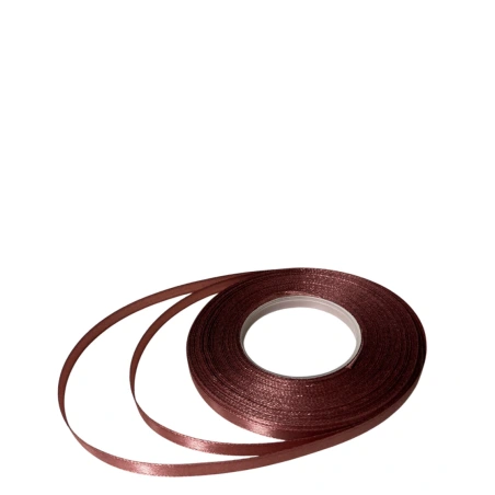 Single-sided satin ribbon, dark ash pink