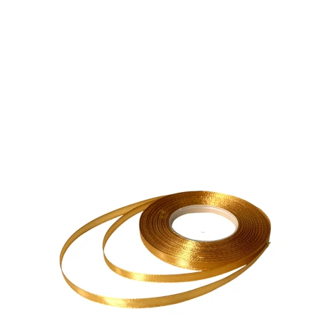 Single-sided satin ribbon, golden yellow