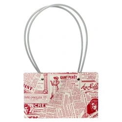 Gift bag with long plastic handles, 22×10.5×13.5 cm