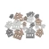 Wooden houses, 3-6.5×3-7 cm, 1 pack. - 16 pcs.
