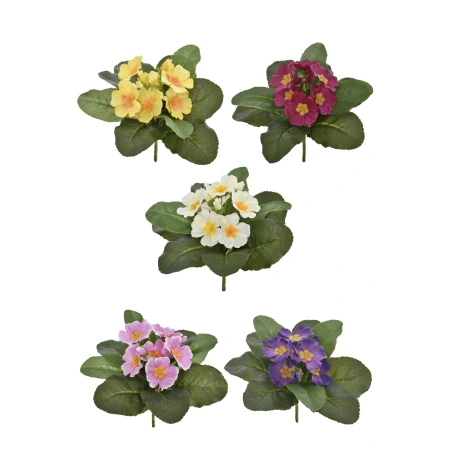 Artificial primrose bouquet, 20 cm