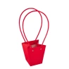 Gift bag with long plastic handles, 12.5×12×8 cm