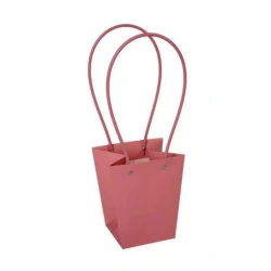 Gift bag with long plastic handles, 15.5×13×9.5 cm