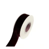 Single-sided velvet ribbon, dark cherry color