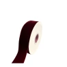 Single-sided velvet ribbon, dark cherry color