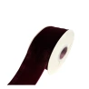 Single-sided velvet ribbon, dark cherry color