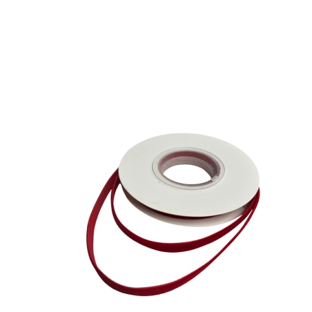 Single-sided velvet ribbon, red color