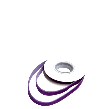 Vienpusė aksominė juostelė, violetinės spalvos