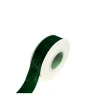 Single-sided velvet ribbon, dark green