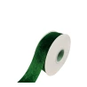 Single-sided velvet ribbon, dark green