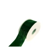 Single-sided velvet ribbon, dark green