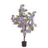 Artificial wisteria in a pot, white / purple, 122 cm