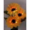 Solar-powered rechargeable lamp "Sunflowers", 75 cm