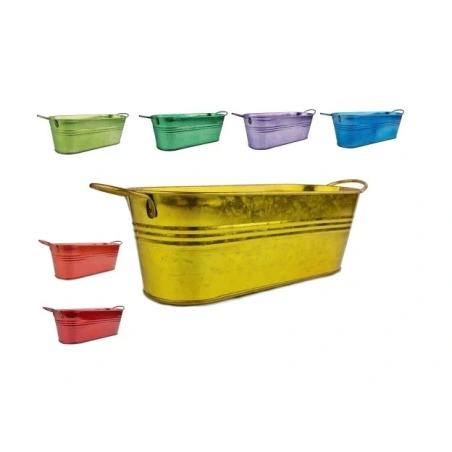 Metal flowerpot, 21.5×10.5×9 cm