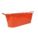 Metal flowerpot, 27×11×9.5 cm, red