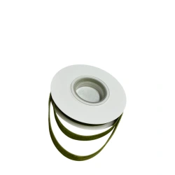 Single-sided velvet ribbon, moss green