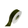 Single-sided velvet ribbon, moss green