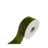 Single-sided velvet ribbon, moss green