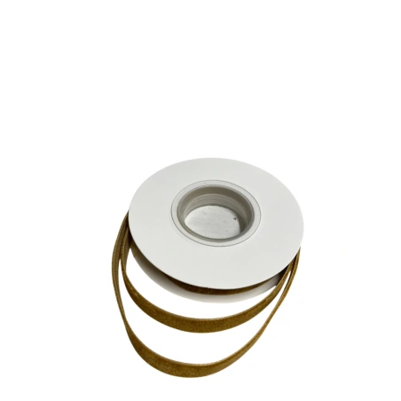 Single-sided velvet ribbon, brown color