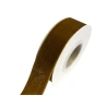 Single-sided velvet ribbon, brown color
