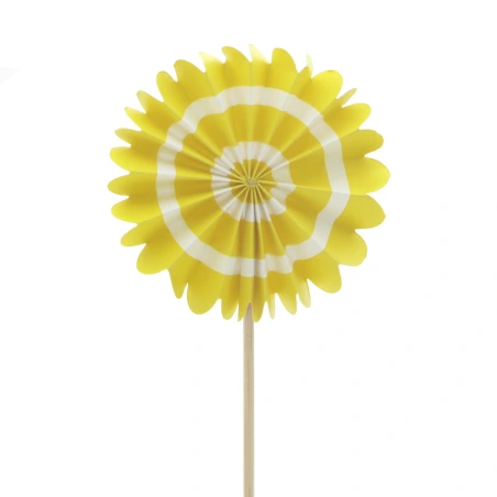 Decoration "Lola", 7.5 cm on a 50 cm stick, yellow