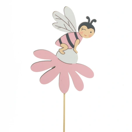 Gėlė su bite, 9,5 cm ant 50 cm pagaliuko