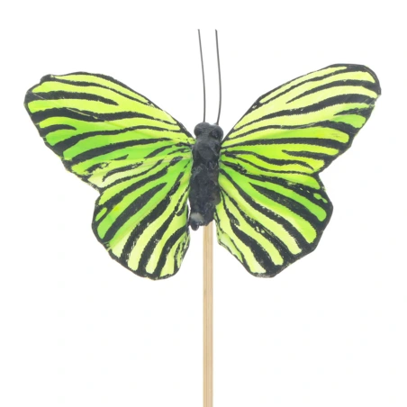 Butterfly, 10 cm on a 50 cm stick, green
