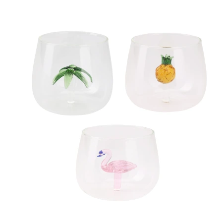 Glass with decoration, 400 ml