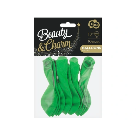 Balloons, 1 pack. - 10 vnt., 30 cm, green