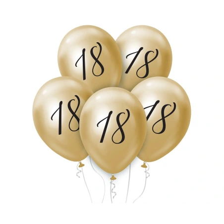 Balloons „18“, 1 pack. - 5 pcs., 30 cm