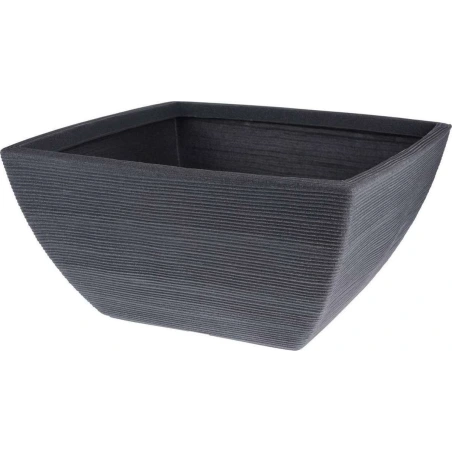 Flowerpot, square, dark gray, 49×49×28.5 cm