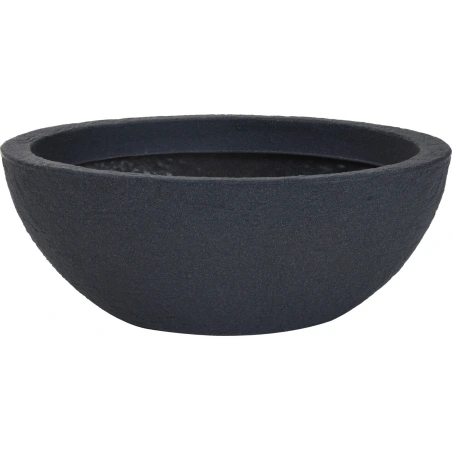 Flowerpot, oval, dark gray, 34×58×23 cm