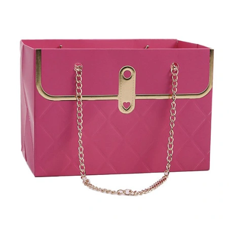 Gift Bag, 10,5×15 cm, dark pink